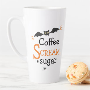 Tasse Latte Coffee Scream & Sugar Spider Halloween