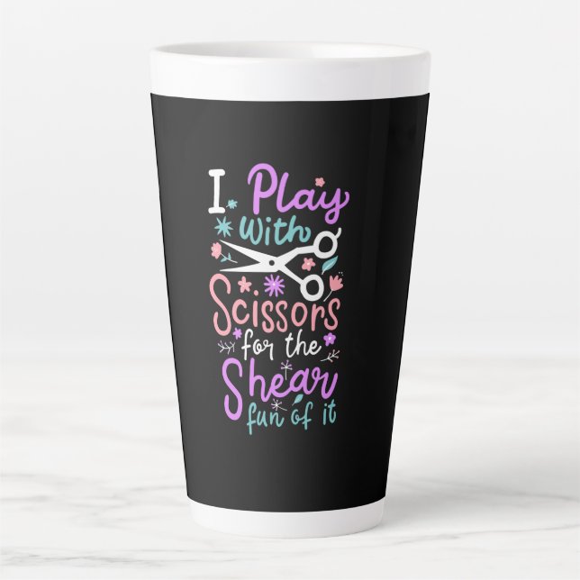 Tasse Latte Coiffeur coiffeur cadeau coiffeur (Devant)