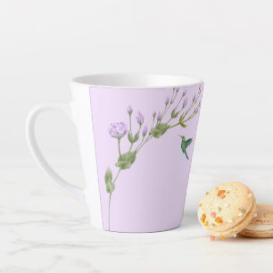 Tasse Latte Colibri et Lisianthus