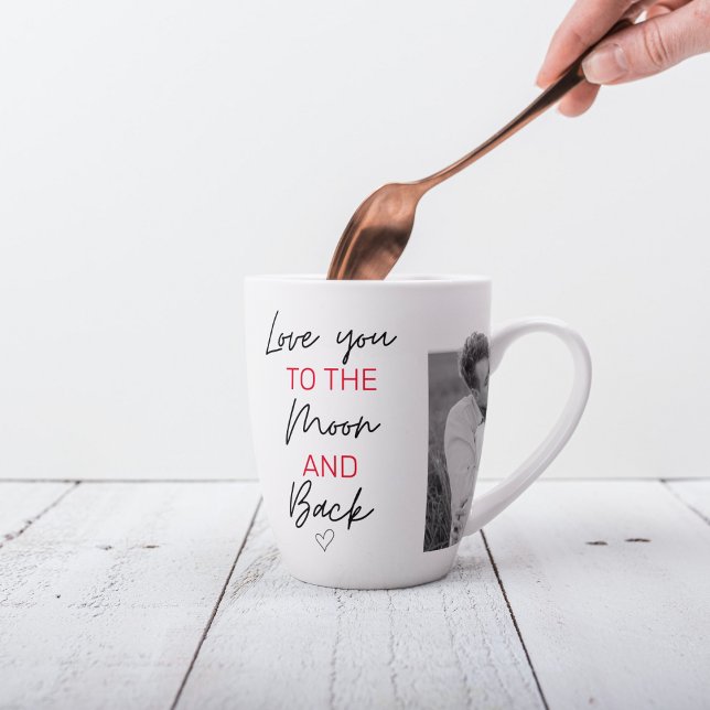 Tasse Latte Collage Couple Photo & Citation Romantique À La Lu (Créateur téléchargé)
