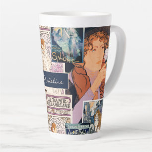 Tasse Latte Collage d'art Poster vintage français personnalisé