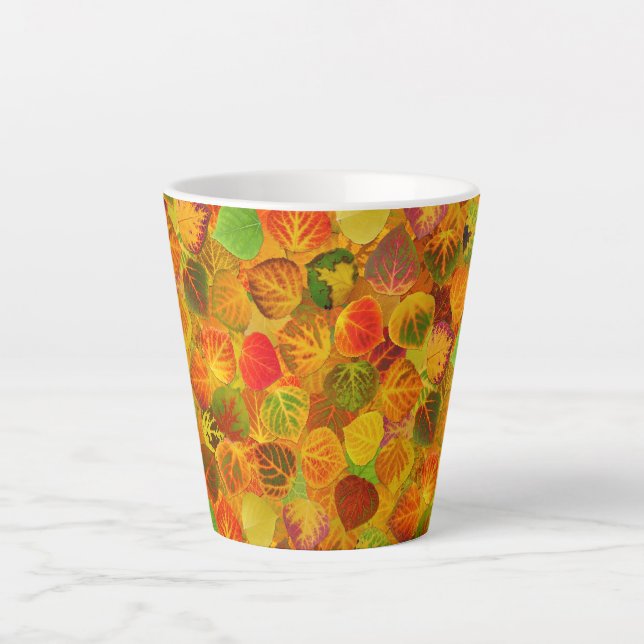 Tasse Latte Collage Feuille en peuplier massif transparent 1 (Devant)