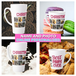Tasse Latte Collage photo de la meilleure maman de tous les jo