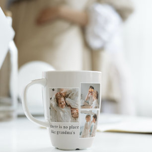 Tasse Latte Collage photo et devis cadeau de la meilleure gran