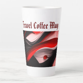 Tasse Latte Collection Abstraite noire et rouge Bold Moderne -