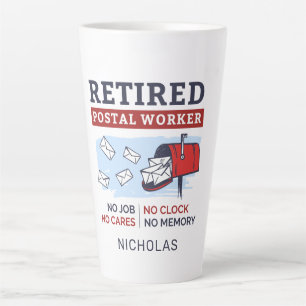 Tasse Latte Collègue facteur à la retraite Retraite