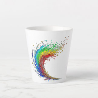 Tasse Latte Colorful Geometric Wave Coffee Cup
