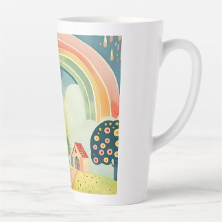 Tasse Latte Conception d'art de pépinière