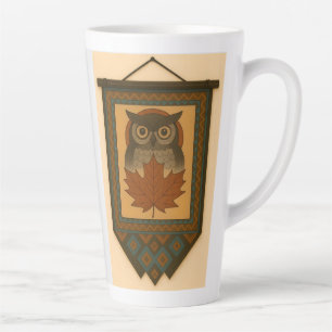 Tasse Latte Conception de Chouette magique avec look perlé