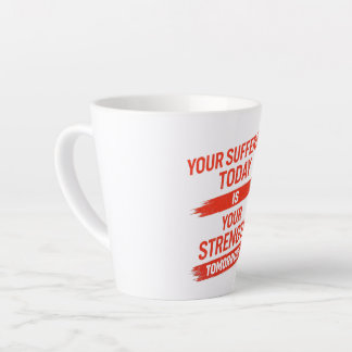 Tasse Latte Conception de citation de motivation