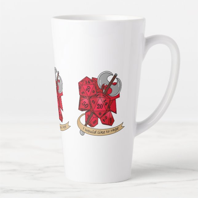 Tasse Latte Conception de dés barbares (Droite)
