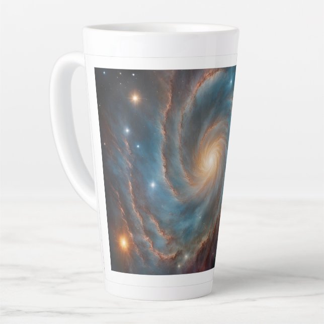 Tasse Latte conception de galaxie grande (Angle gauche)