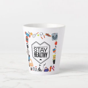 Tasse Latte conception de gym motivante pour rester en bonne s