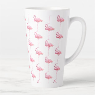 Tasse Latte Conception de la série de Flamants roses d'appel d