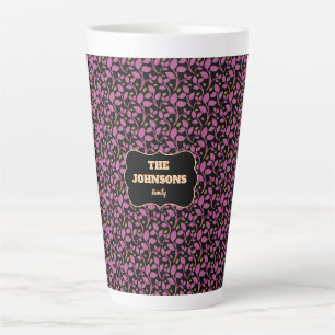 Tasse Latte Conception de nom de famille botanique rose person