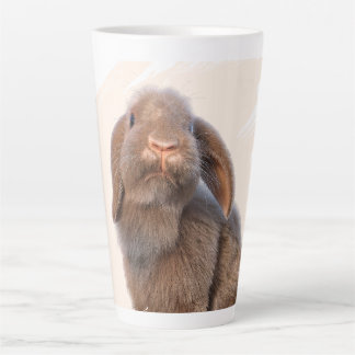 Tasse Latte Conception de photo personnalisée de lapin Holland