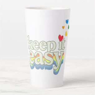 Tasse Latte Conception de typographie Rétro Fierté facile à vi