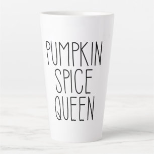 Tasse Latte Conception d'une reine Citrouille à épices