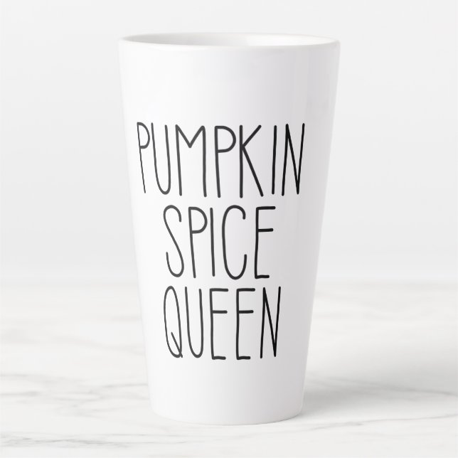 Tasse Latte Conception d'une reine Citrouille à épices (Devant)