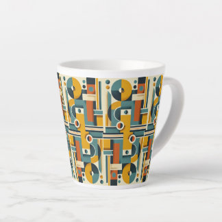Tasse Latte Conception géométrique classique Mug, 11 oz