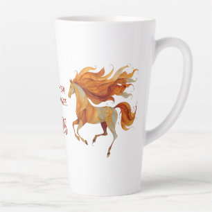 Tasse Latte Conception Joyeuse Année du Cheval 2026