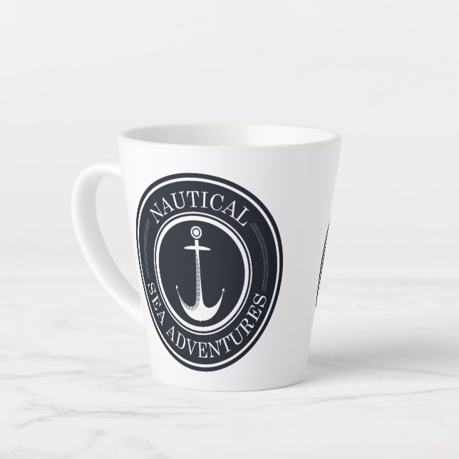 Tasse Latte Conception nautique (Angle gauche)