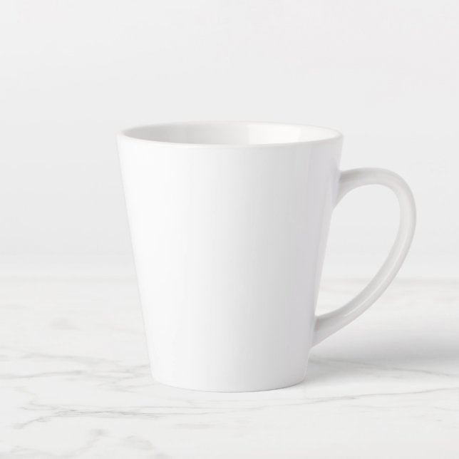 Tasse Latte Conception simple blanche personnalisée Ajouter un (Droite)
