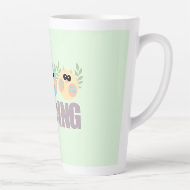 Tasse Latte Cooing des hiboux (Droite)