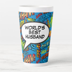 Tasse Latte Cool mari amusant Coloré Comic Typographie