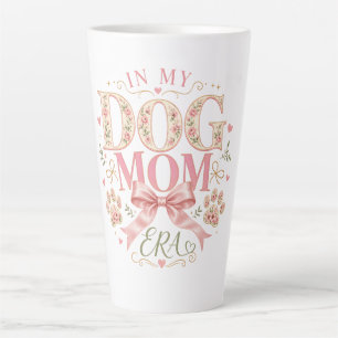 Tasse Latte Coquette Florale À Mon Ère De Maman De Chien