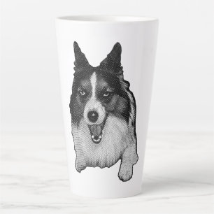 Tasse Latte Corgi baisé à la neige Bonjour