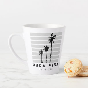 Tasse Latte Costa Rica Pura Vida Palm Tree Coffee