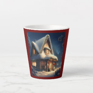 Tasse Latte Cottage de Noël 6