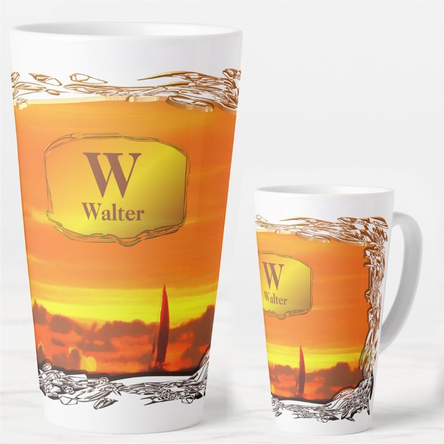 Tasse Latte Coucher de soleil 1300 (Créateur téléchargé)