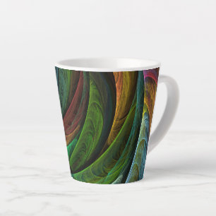 Tasse Latte Couleur Gloire Moderne Art Abstrait Motif Élégant
