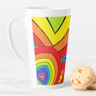 Tasse Latte Couleurs arc-en-ciel