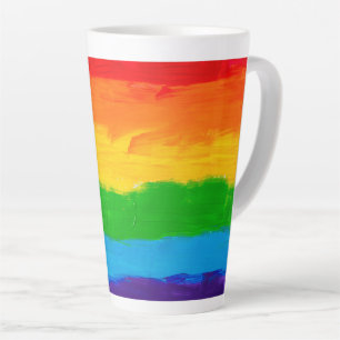 Tasse Latte Couleurs arc-en-ciel gay lesbienne LGBT