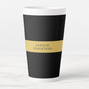 Tasse Latte Couleurs d'or noir professionnel minimaliste tenda