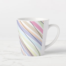 Tasse Latte Couleurs pastel ondulées