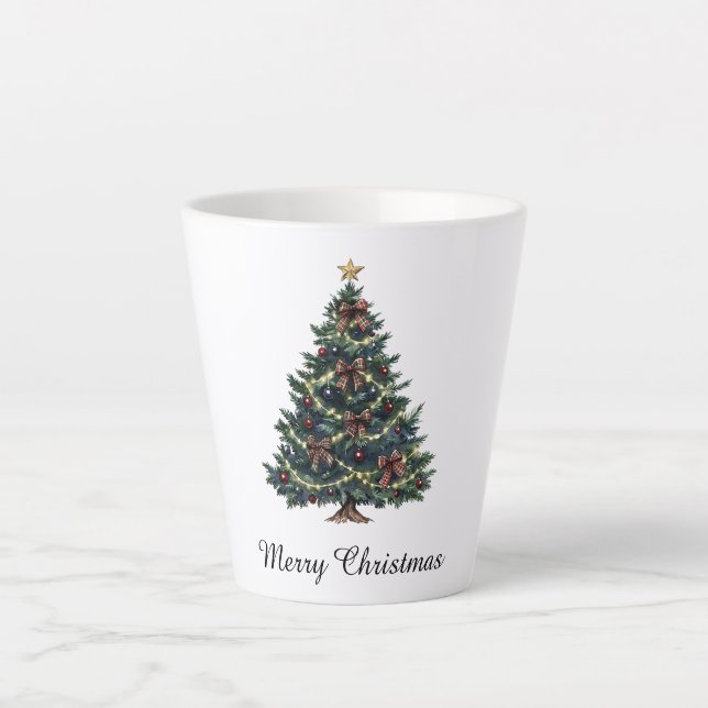 Tasse Latte Country Christmas Tree (Devant)