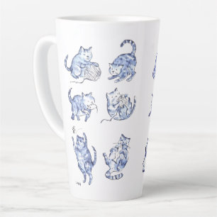 Tasse Latte Coupe Blue Cat