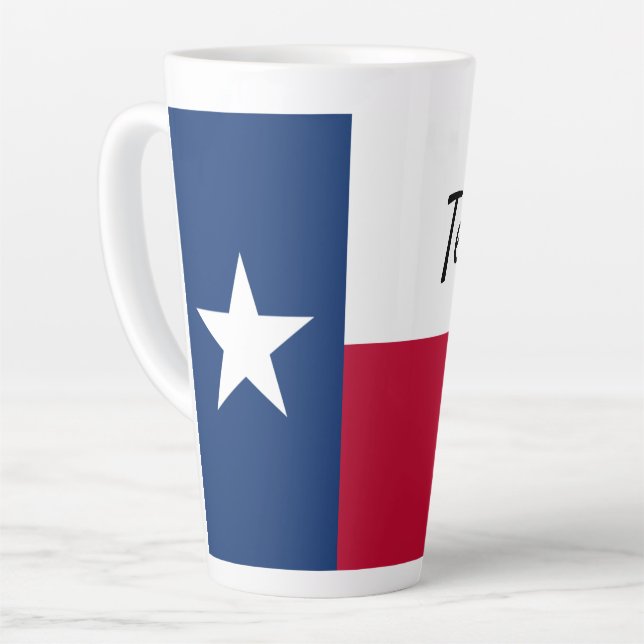 Tasse Latte Coupe de latte du drapeau du Texas (Angle gauche)