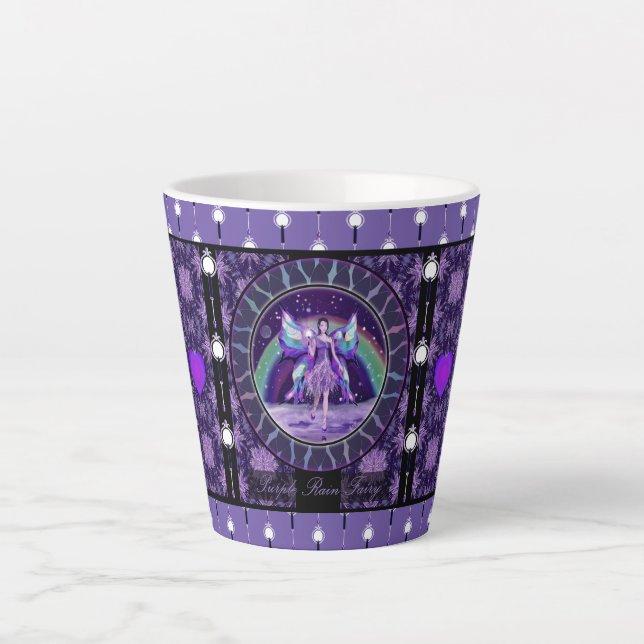 Tasse Latte Coupe d'Espresso de violet de pluie (Devant)