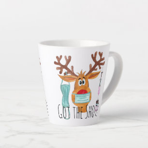 Tasse Latte Coupe d'Espresso Masquée Reindeer face à la balle