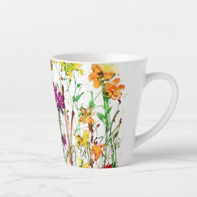 Tasse Latte Coupe Latitude des Fleurs sauvages de Highwood (Droite)