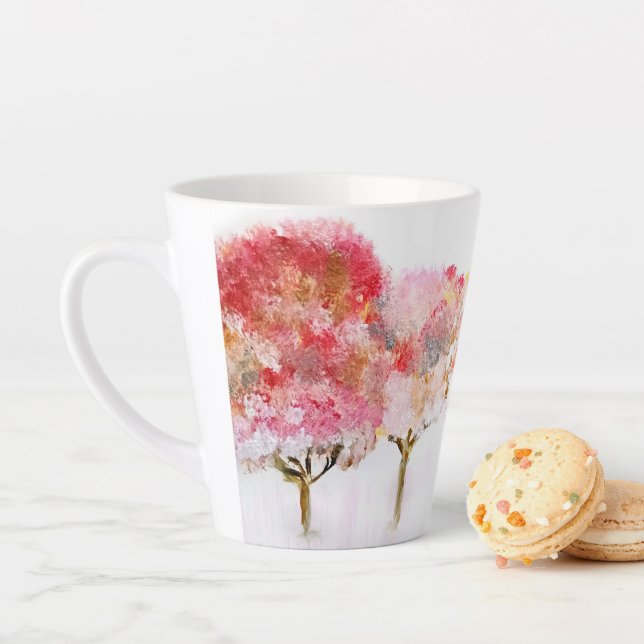 Tasse Latte Coupe Radiant Red Coffee (En situation)