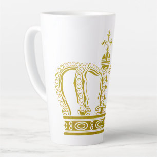 Tasse Latte Couronne d'or - luxe royal