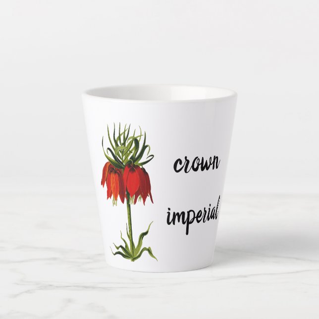 Tasse Latte Couronne Imperial Vintage Botany Fleur (Devant)