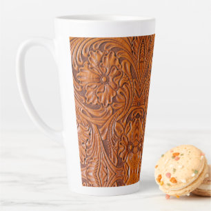 Tasse Latte Cowboy Rustique pays occidental à outils en cuir i