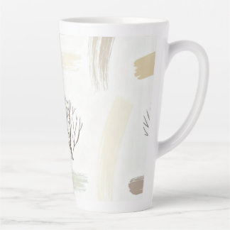 Tasse Latte Cozy Minimal Winter Aesthetic Pattern